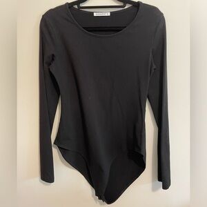 MANGOPOP- black long sleeve bodysuit
